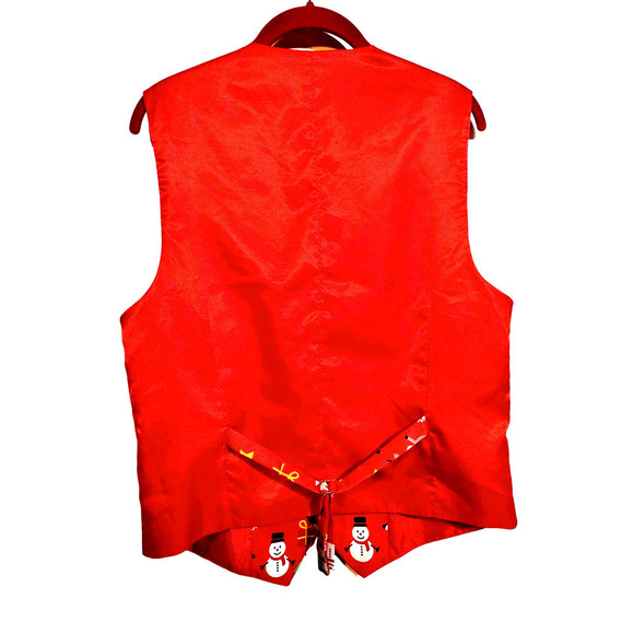 Christmas Holiday Vest snowmen Christmas trees adult medium - Picture 2 of 2